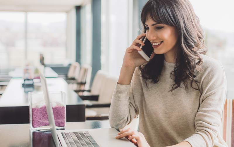 Woman on the phone