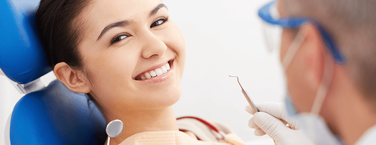 woman in dental chair