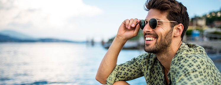 man with a bright, white smile